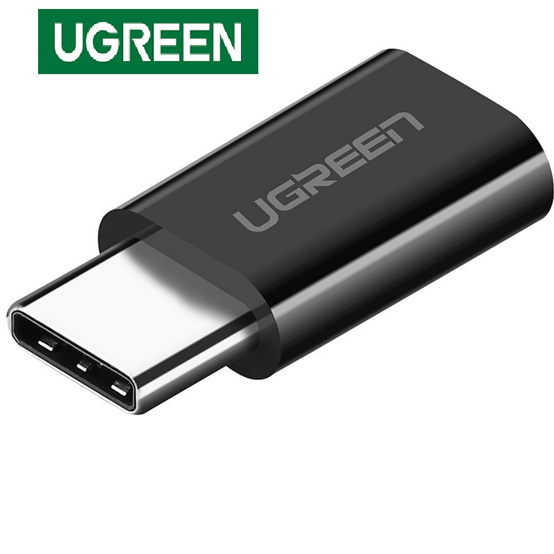 Ugreen 30391 Đầu chuyển đổi USB TYPE C sang MICRO USB màu đen.